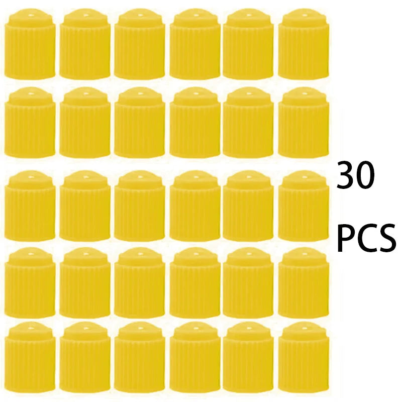 30PCSTire Valves ABS Plastic Automobile Bicycle Tyre Valve Cap Dust Cap Wheel Tire Valve Stem Caps Covers Dust Valve for Car