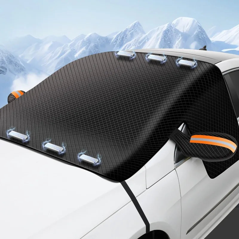 MOTIXGEAR™ Premium Windshield Snow Cover – Magnetic Anti-Freeze, Anti-Frost & Ice Protection Shield