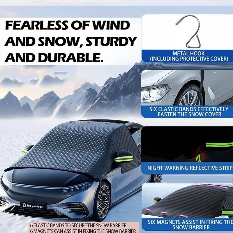 MOTIXGEAR™ Premium Windshield Snow Cover – Magnetic Anti-Freeze, Anti-Frost & Ice Protection Shield