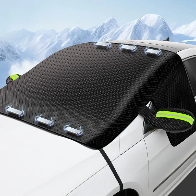 MOTIXGEAR™ Premium Windshield Snow Cover – Magnetic Anti-Freeze, Anti-Frost & Ice Protection Shield