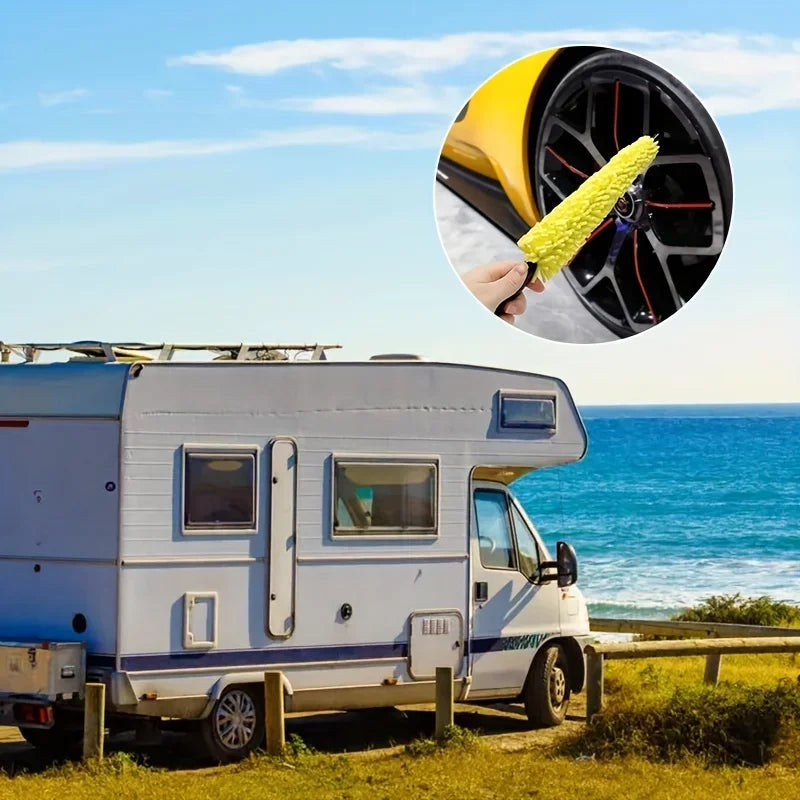 MOTIXGEAR™ Tire & Rim Cleaning Tool – Effortless Wheel Brush for Deep Cleaning, Brake Dust Removal & Professional Car Detailing