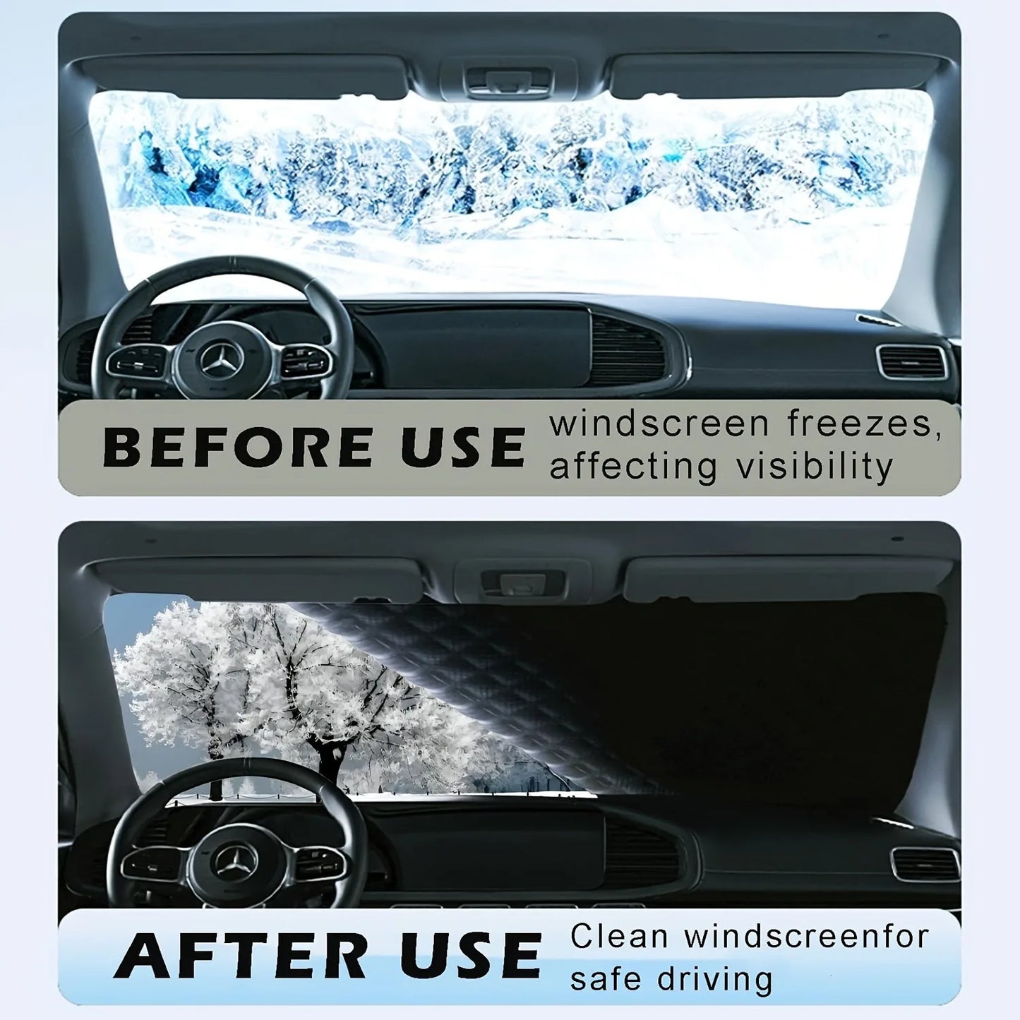 MOTIXGEAR™ Premium Windshield Snow Cover – Magnetic Anti-Freeze, Anti-Frost & Ice Protection Shield