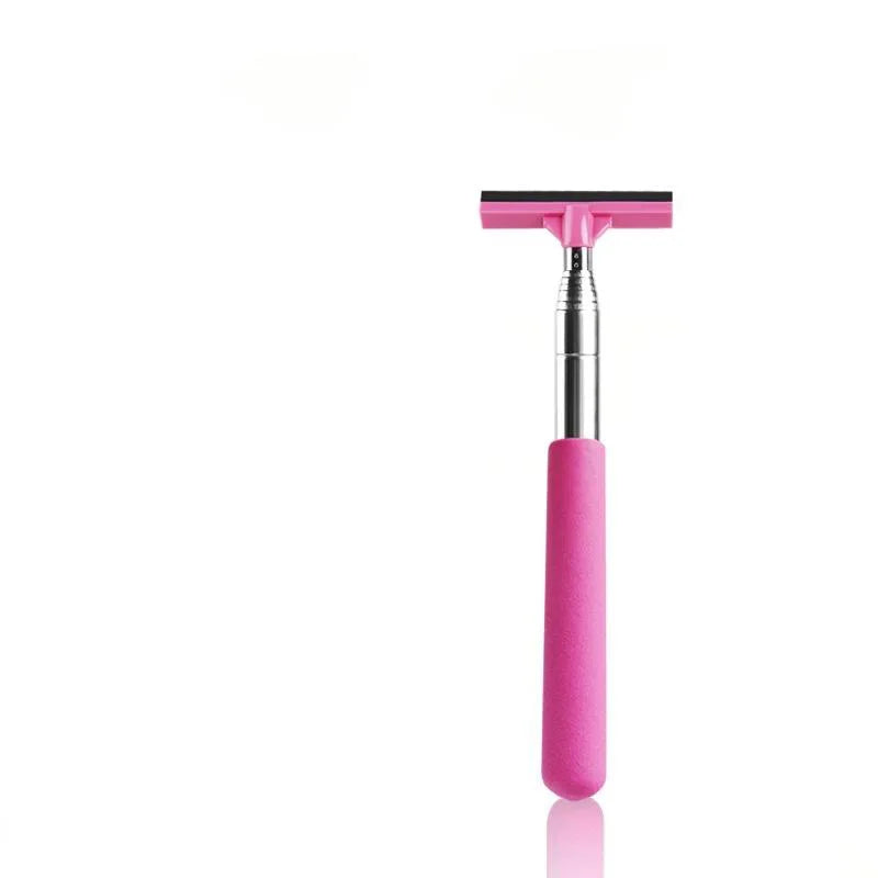 MOTIXGEAR™ Rearview Mirror Wiper – Telescopic Handle, Stainless Steel Auto Glass Cleaning Tool & Anti-Fog Brush