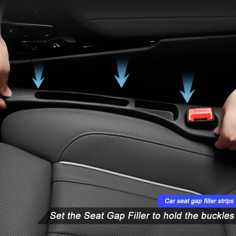 MotixGear™ 2PCS Car Seat Gap Filler – Universal Leak-Proof Seat Seam Plug | Anti-Drop Gap Strip for All Car Models | Stops Phone, Wallet & Small Item Loss | Premium Car Interior Accessory